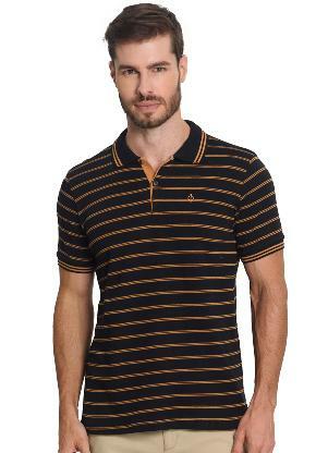 Diametro - Camisa Polo Suedline List Preto - DIAMETRO