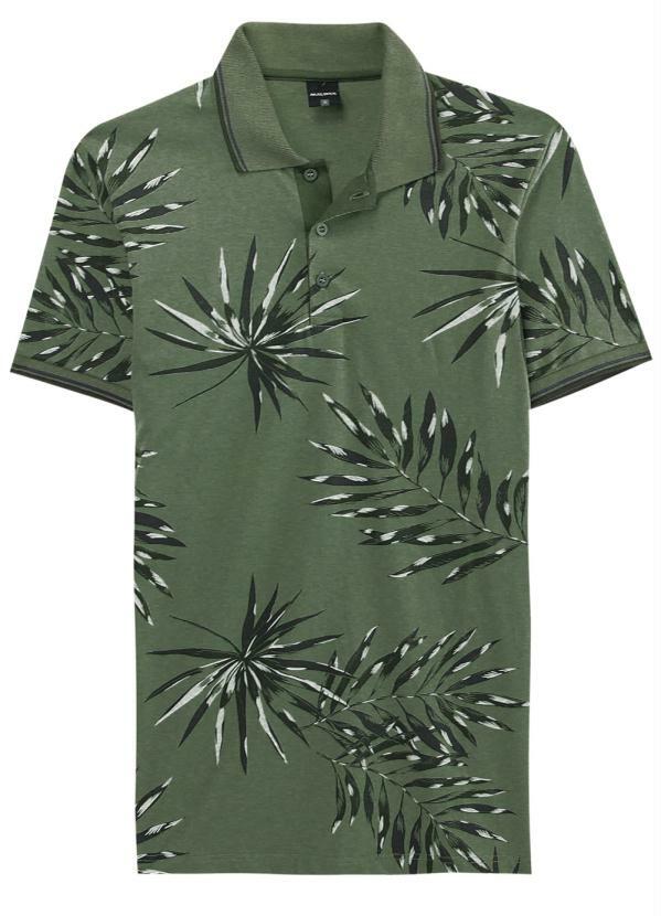 Malwee - Camisa Verde Musgo Polo Tropical Slim