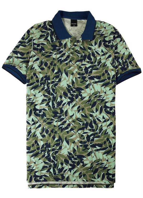 Malwee - Camisa Verde Polo Tropical em Piquê