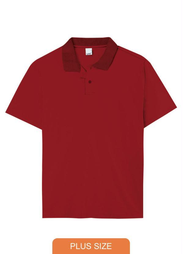 Malwee Plus - Camisa Vermelha Polo Tradicional em Malha