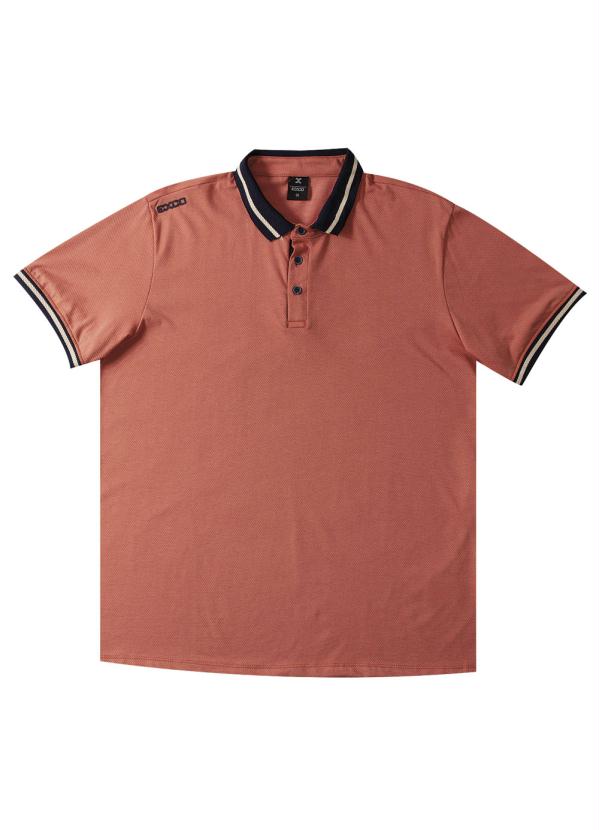Exco - Camiseta Polo Manga Curta Laranja
