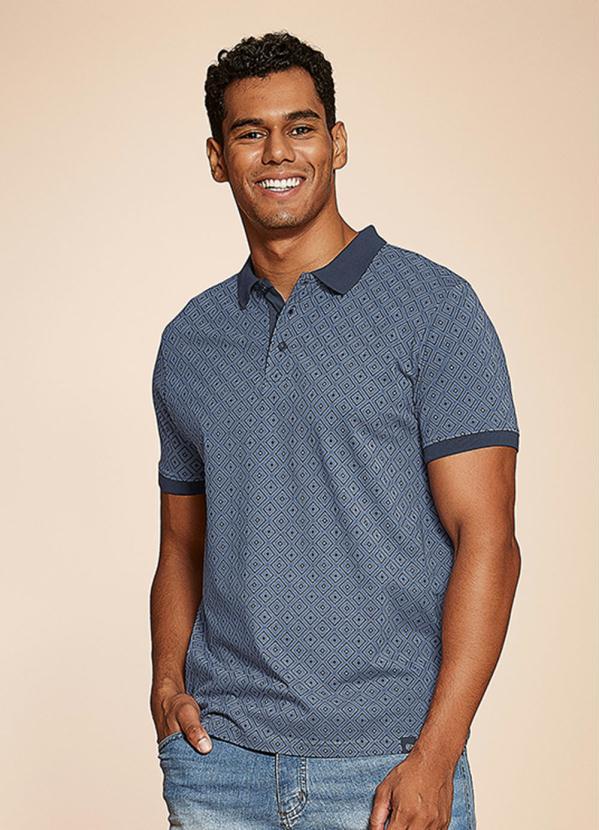 Rovitex - Polo Básica Masculina Azul