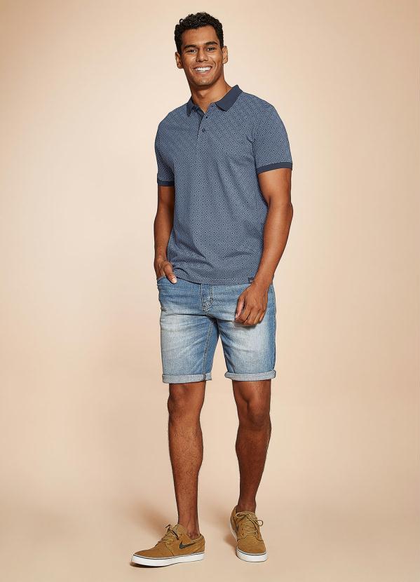 Rovitex - Polo Básica Masculina Azul 3