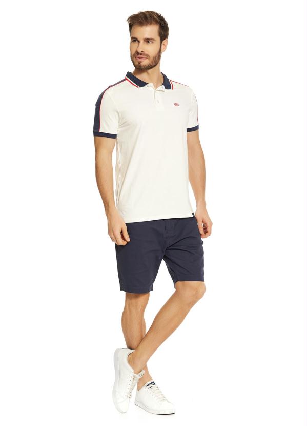 Rovitex - Polo Básica Masculina Bege 3