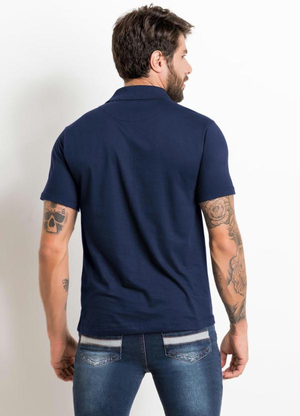 Outlet - Camisa Polo Manga Curta Marinho 4