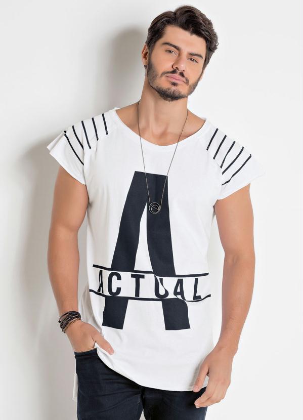 Outlet - Camiseta Actual Mullet Masculina Branca
