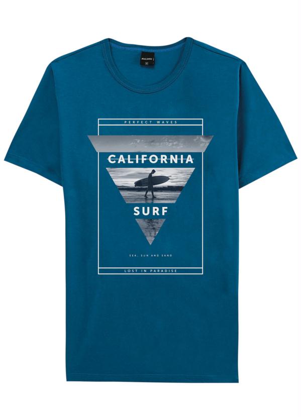 Malwee - Camiseta Azul Califórnia Surf