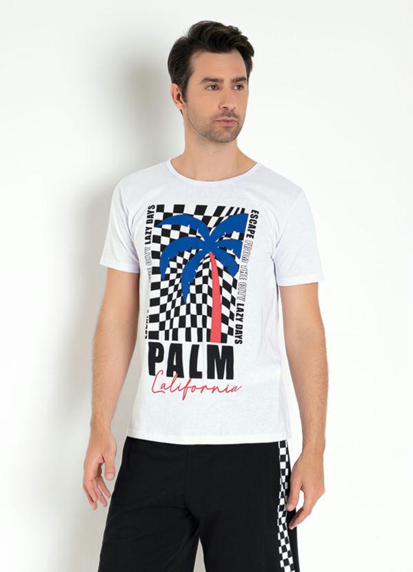 Outlet - Camiseta Branca com Estampa Frontal