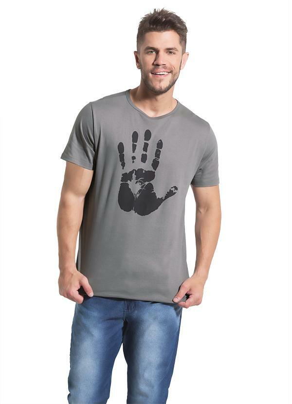 Outlet - Camiseta Cinza Moda Evangélica