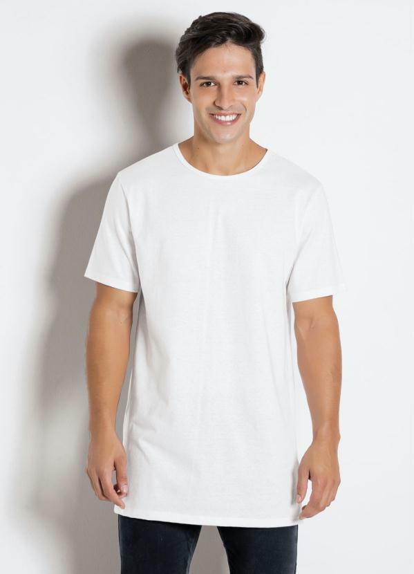 Outlet - Camiseta com Estampa nas Costas Branca