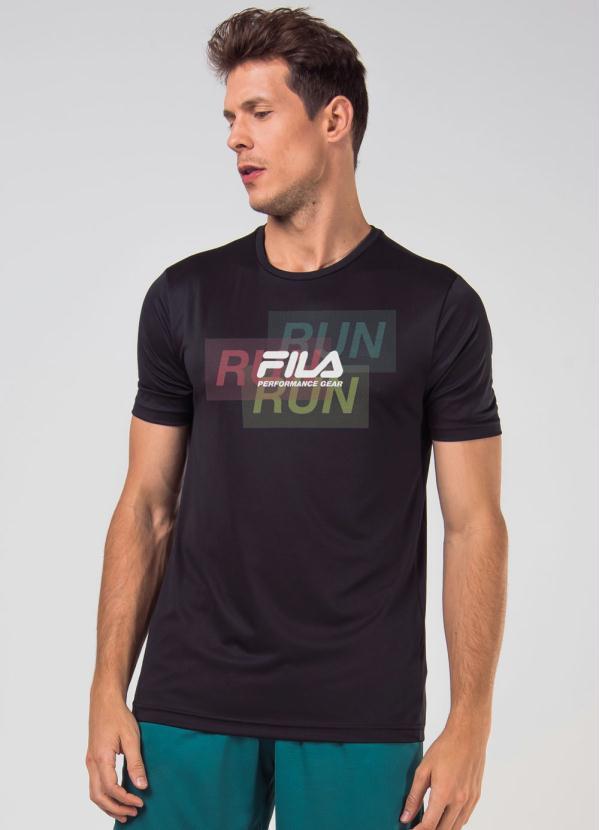 Fila - Camiseta Fila Run Print Preta