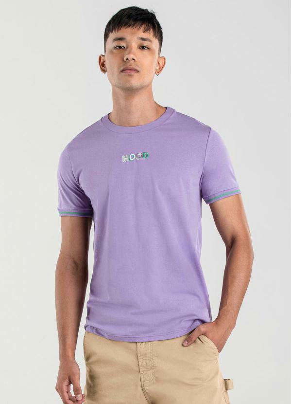 Enfim - Camiseta Lilás Slim Mood Masculina