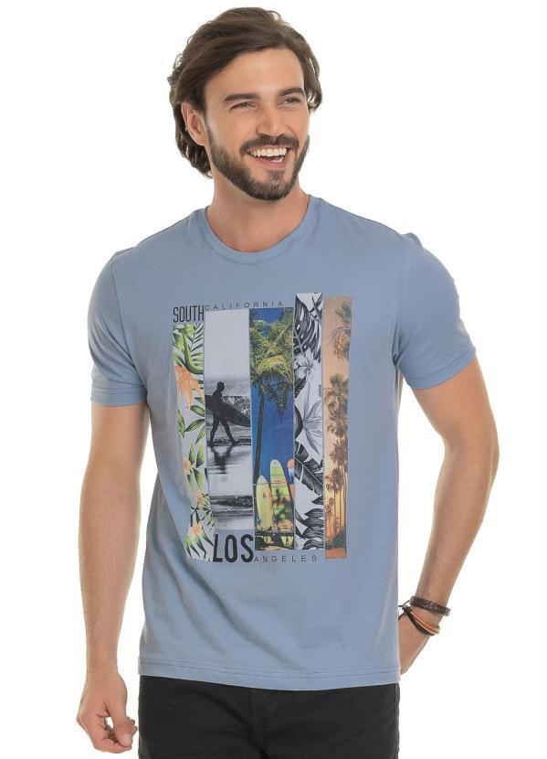 Bugaloo - Camiseta Manga Curta Estampa Verão e Praia Azul