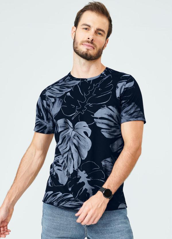 Rovitex - Camiseta Masculina Clima Tropical Azul