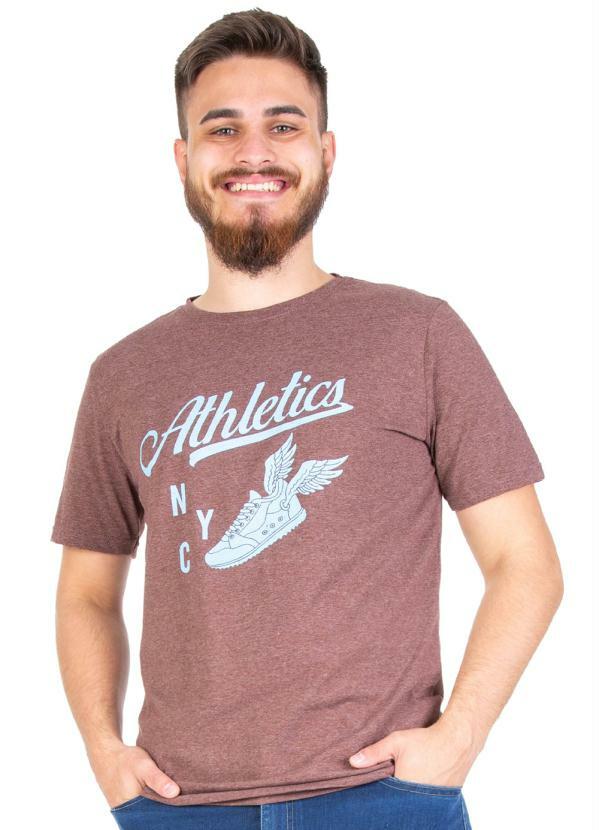 Rovitex - Camiseta Masculina Estampada Select Marrom