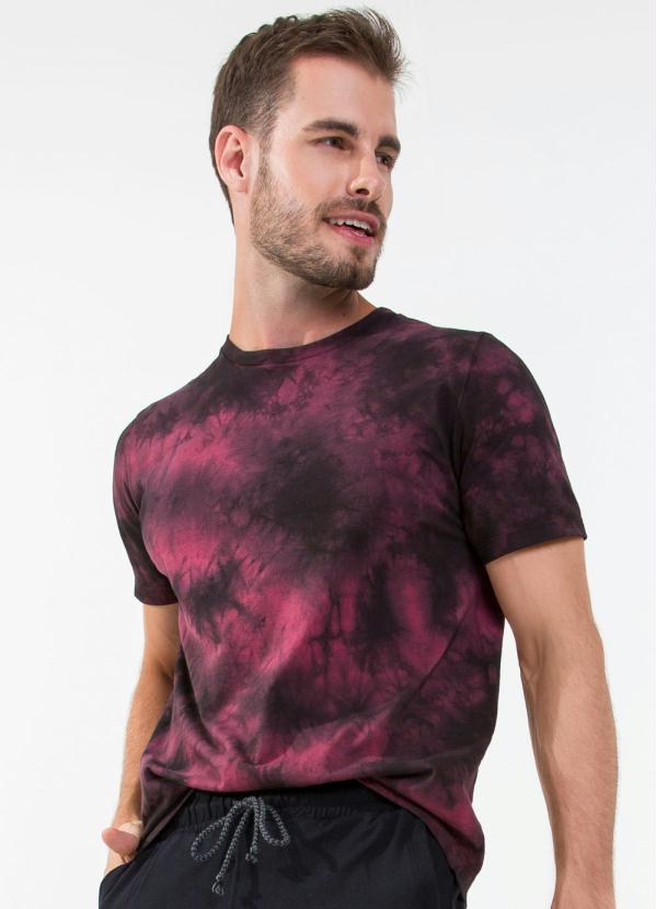 Rovitex - Camiseta Masculina Tie Dye Vermelho