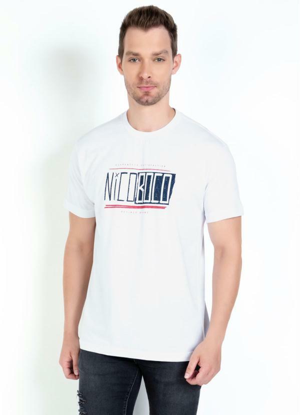Nicoboco - Camiseta Nicoboco com Estampa Frontal Branco