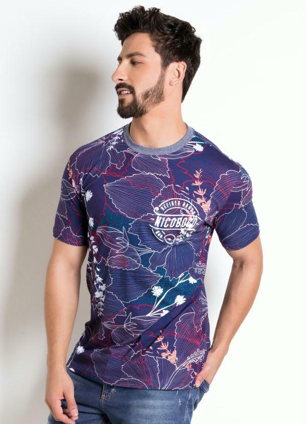 Nicoboco - Camiseta Nicoboco Hawaii Floral Escuro