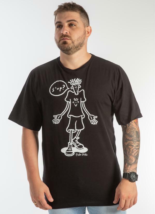 Fido Dido - Camiseta Oversized S'Up Preto