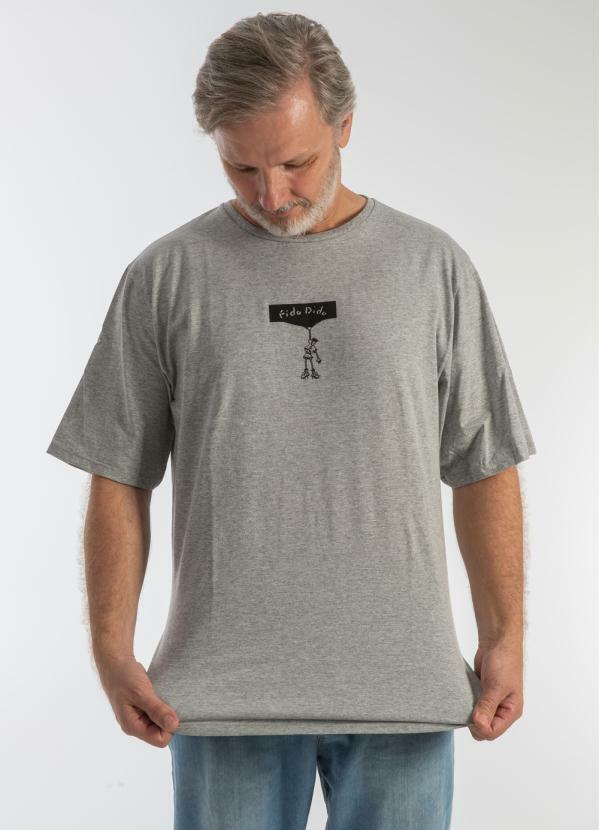 Fido Dido - Camiseta Oversized Streetwear Cinza