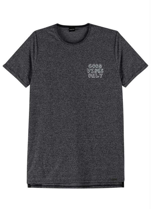 Enfim - Camiseta Preta Tradicional Good Vibes Only