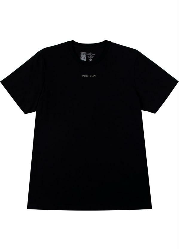 Fido Dido - Camiseta Slim Fit Minimalist Preto Fido Dido