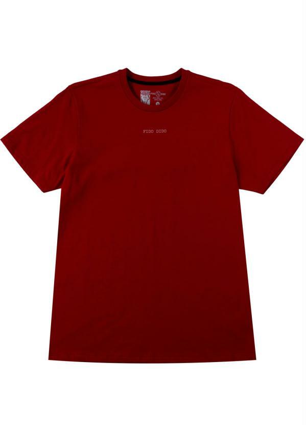Fido Dido - Camiseta Slim Fit Minimalist Vermelho Fido Dido