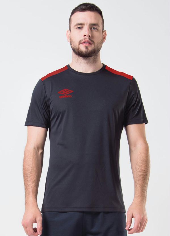 Umbro - Camiseta Umbro Twr River Preta e Vermelha
