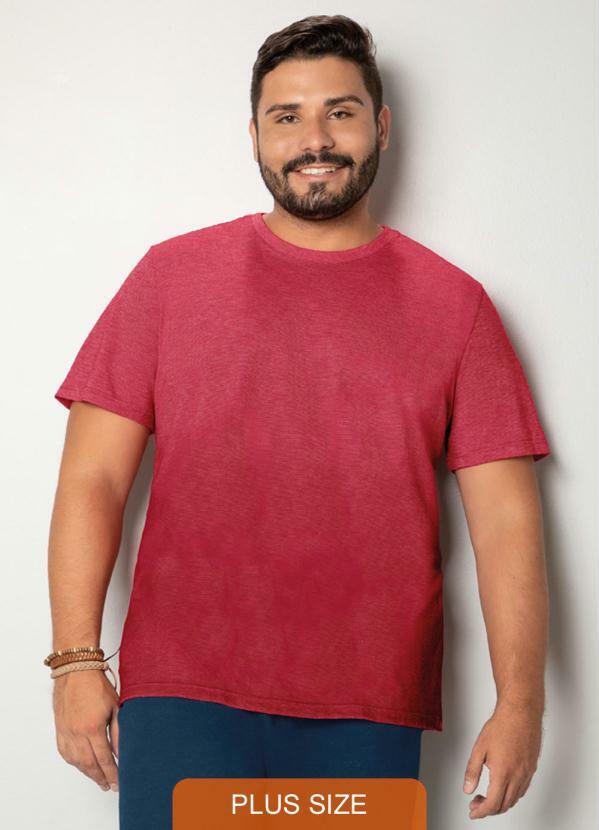 Malwee Plus - Camiseta Vermelho Escuro Tradicional Spray