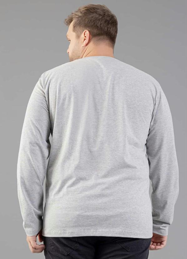 Just Basic - Camiseta Básica Manga Longa Cinza 6