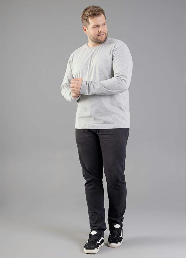 Just Basic - Camiseta Básica Manga Longa Cinza 7