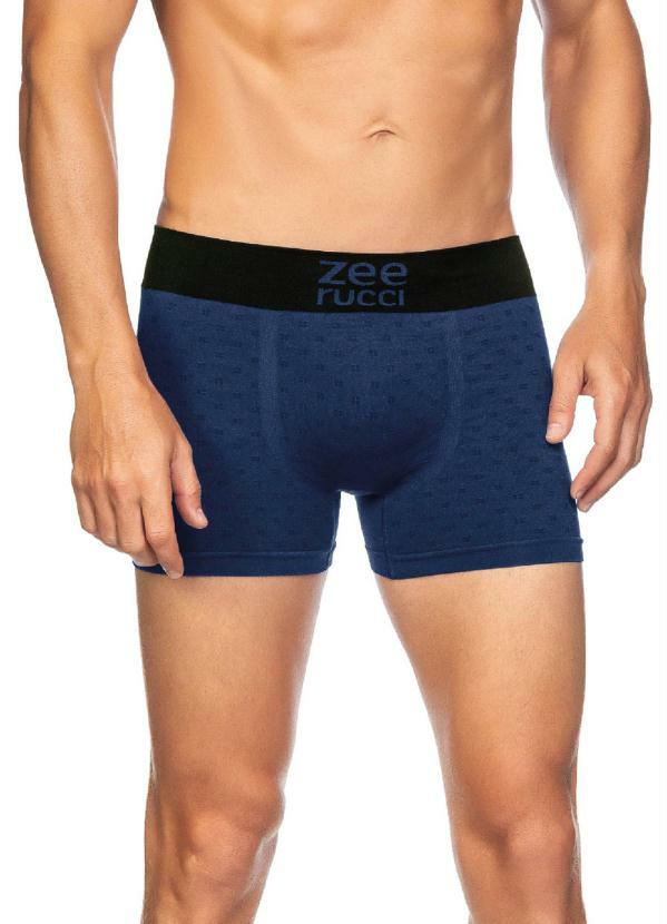 Zee Rucci - Cueca Boxer Jacquard sem Costura Azul