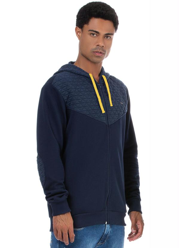 Svk Confort - Jaqueta com Recorte e Capuz Azul