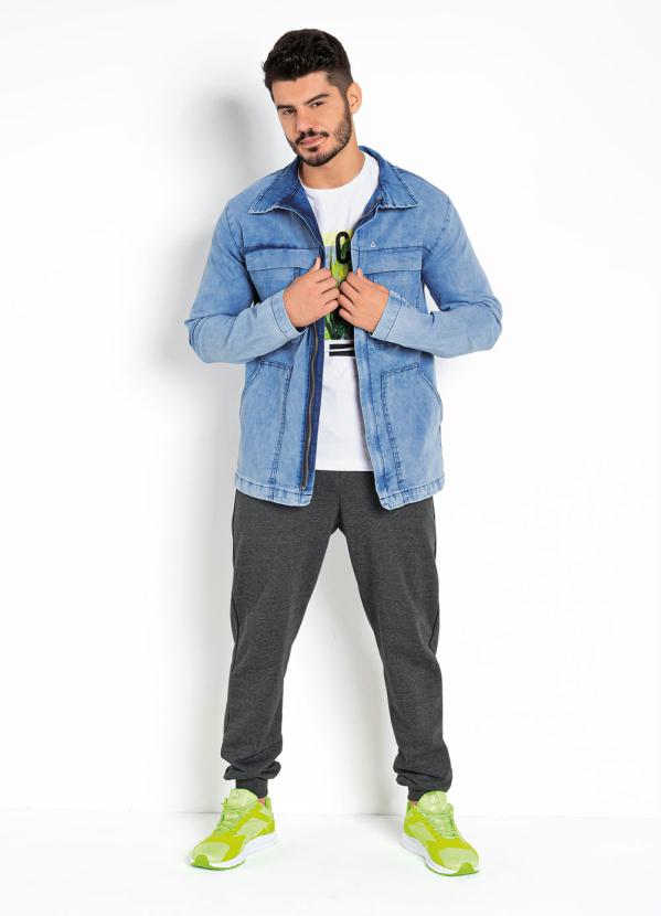 Outlet - Jaqueta Jeans Clara com Bolsos e Zíper 3