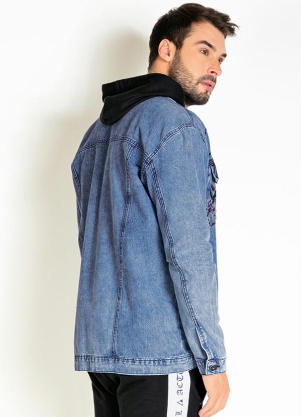 Outlet - Jaqueta Jeans Clara Estampada na Frente 2