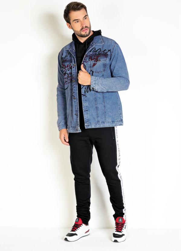 Outlet - Jaqueta Jeans Clara Estampada na Frente 3