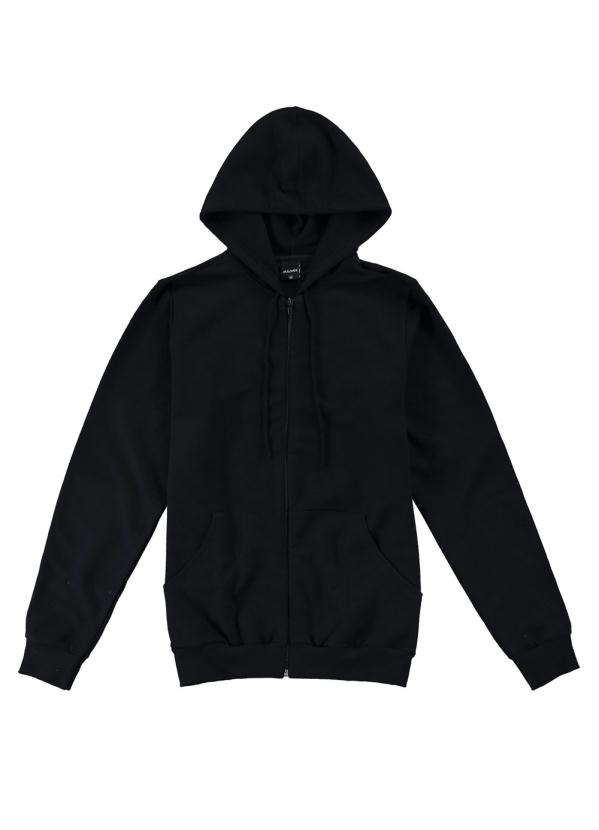 Malwee - Jaqueta Preta Tradicional em Moletom