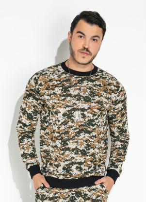 Moda Pop - Casaco Camuflada com Punho - MODA POP