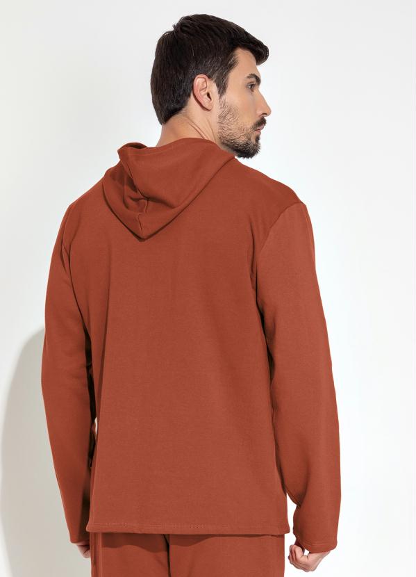 Moda Pop - Casaco com Gorro e Estampa Laranja 2