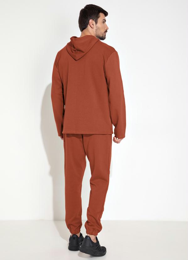 Moda Pop - Casaco com Gorro e Estampa Laranja 4