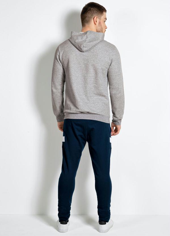 nike grey sweatpants and moletom com capuz set