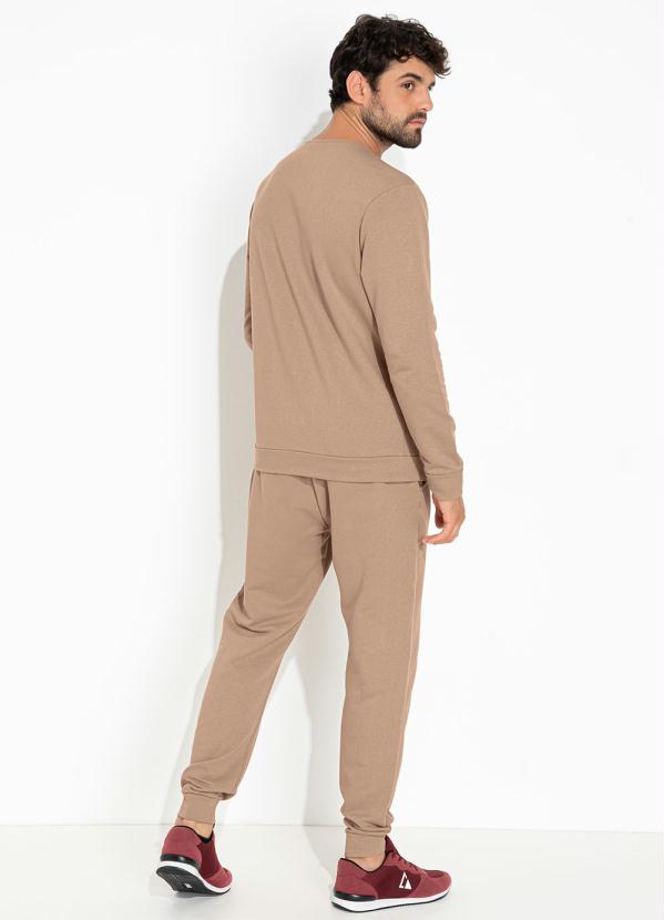 Moda Pop - Casaco Marrom Claro com Mangas Longas 4