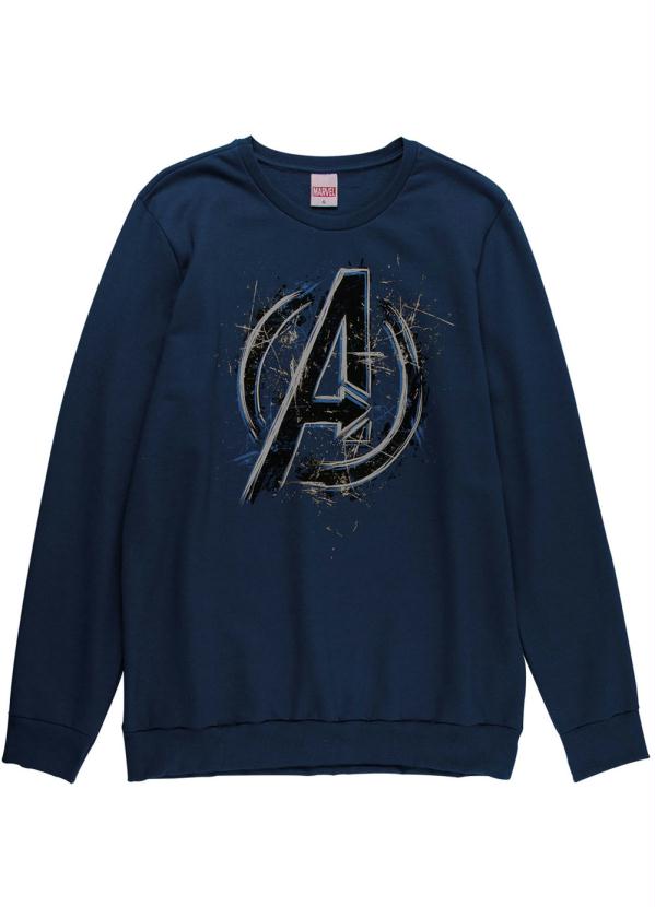 Marvel - Casaco Masculino em Moletom Azul