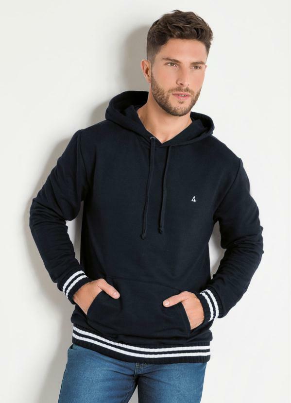 Outlet - Casaco PretoEm Moletom Actual