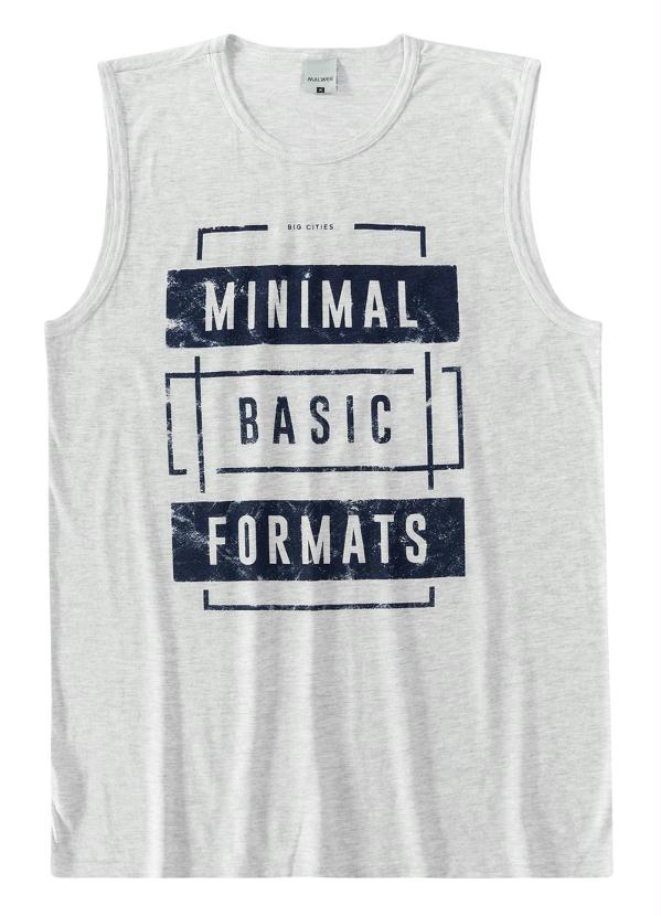 Malwee - Regata Cinza Claro Tradicional Minimal 2