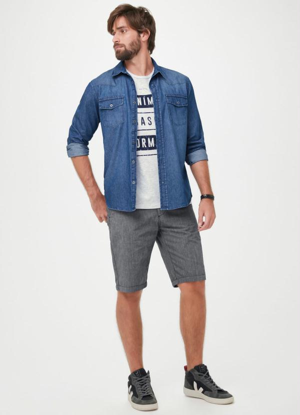 Malwee - Regata Cinza Claro Tradicional Minimal 3