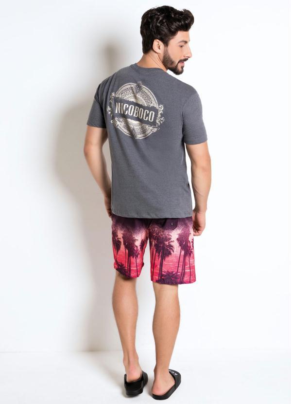 Nicoboco - Short Volley Nicoboco com Bolsos Estampado 4