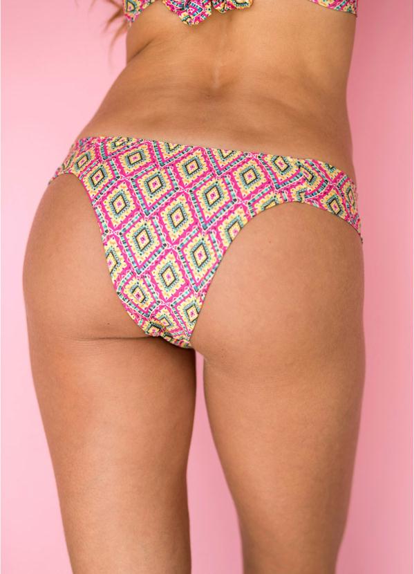 bonprix - Biquíni Calcinha Rosa Estampado 2