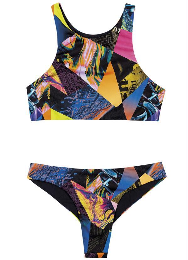 Enfim - Biquíni Preto Dupla Face Uv Beach