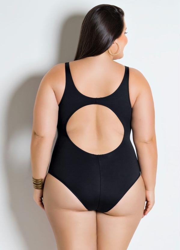 Outlet - Maiô com Recorte nas Costas Preto 4